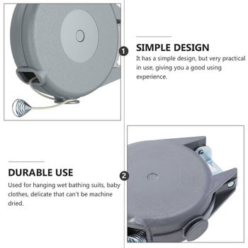 Line Retractable Clothesline πλύσιμο ρούχων Dryingout Φορητό ανασυρόμενο σε εξωτερικό χώρο Πλυντήριο ρούχων από ανοξείδωτο ατσάλι Σχοινί εξωτερικού χώρου