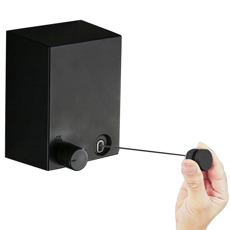 Teleskopinė nerūdijančio plieno virvelė, nematoma drabužių linija, ištraukiama drabužių džiovintuvo kabykla, pakabinama drabužių linija