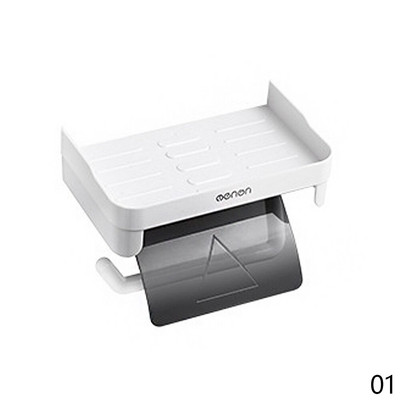 Többfunkciós állványos falra szerelhető vastag tekercspapír tároló állvány WC-papír tartó állvány polcok fürdőszobai kiegészítők 3 szín