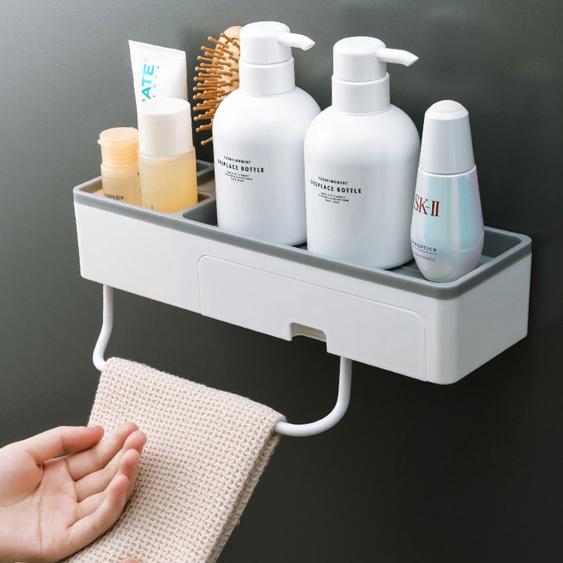 Vonios lentyna gelis Kosmetikos laikymas Pakabos Lentynos virtuvei Vonios Tvarkyklės Dušas Ant Wwall Stalčių Kabliukai Rankšluosčių kabykla