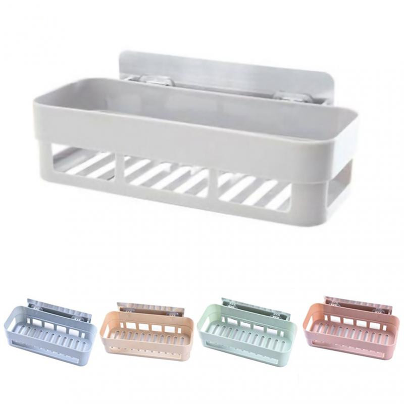 1db sarok tároló állvány műanyag fürdőszobai tároló polcok öntapadó mosogató szivacstartó Üreges lefolyó kosár konyhai rendszerező