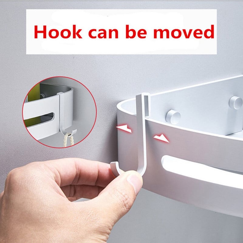 Vonios kambario lentyna Virtuvės Tvarkyklės Lentynos Kampinis rėmas Aliuminis dušo dėklas Šampūno laikiklis vonios kambario priedams