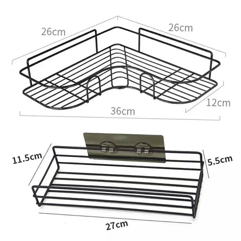 Fürdőszoba polcrendező Tárolópolc Állítható falra szerelhető polctartó tapadókoronggal használható fürdőszobai konyhához nappali