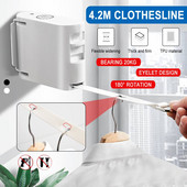 4,2 M nematoma ištraukiama rūbų virvė viduje, lauko, be smūgių