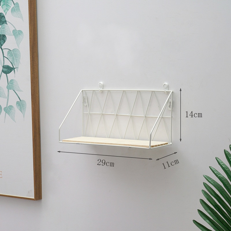 Lyuk nélküli hálóterem fali rácsos állvány Falra szerelhető WC ágy melletti elválasztó Nappali dekoráció Tároló állvány Kreativitás