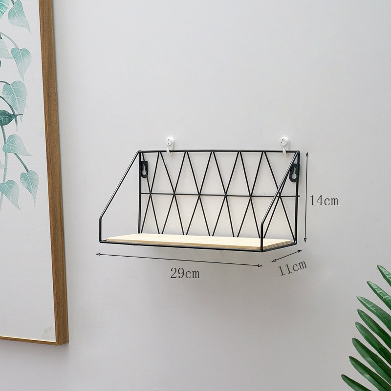 Lyuk nélküli hálóterem fali rácsos állvány Falra szerelhető WC ágy melletti elválasztó Nappali dekoráció Tároló állvány Kreativitás