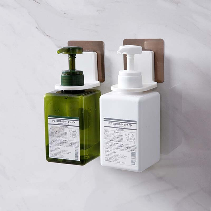 2 buc/set autocolant magic cu pumn gratuit, cu gel de duș, organizator, raft de perete pentru baie, creativ, puternic, fără sudură, suport de depozitare cu cârlig