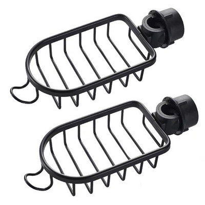 Coș de depozitare pentru duș din aluminiu Raft de baie negru cu un singur strat Depozitare pentru baie pentru șampon Suport suport pentru săpun Organizator de bucătărie