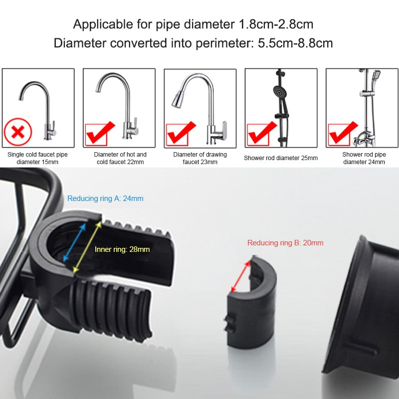 Coș de depozitare pentru duș din aluminiu Raft de baie negru cu un singur strat Depozitare pentru baie pentru șampon Suport suport pentru săpun Organizator de bucătărie