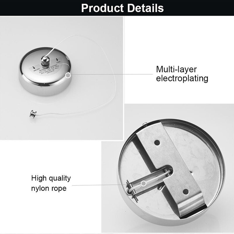 Drabužių džiovinimo lentynos Virvės Namų laikymas Nerūdijantis plienas Ištraukiamos skalbinių linijos Drabužių džiovintuvas Organizatorius Skalbinių kabykla