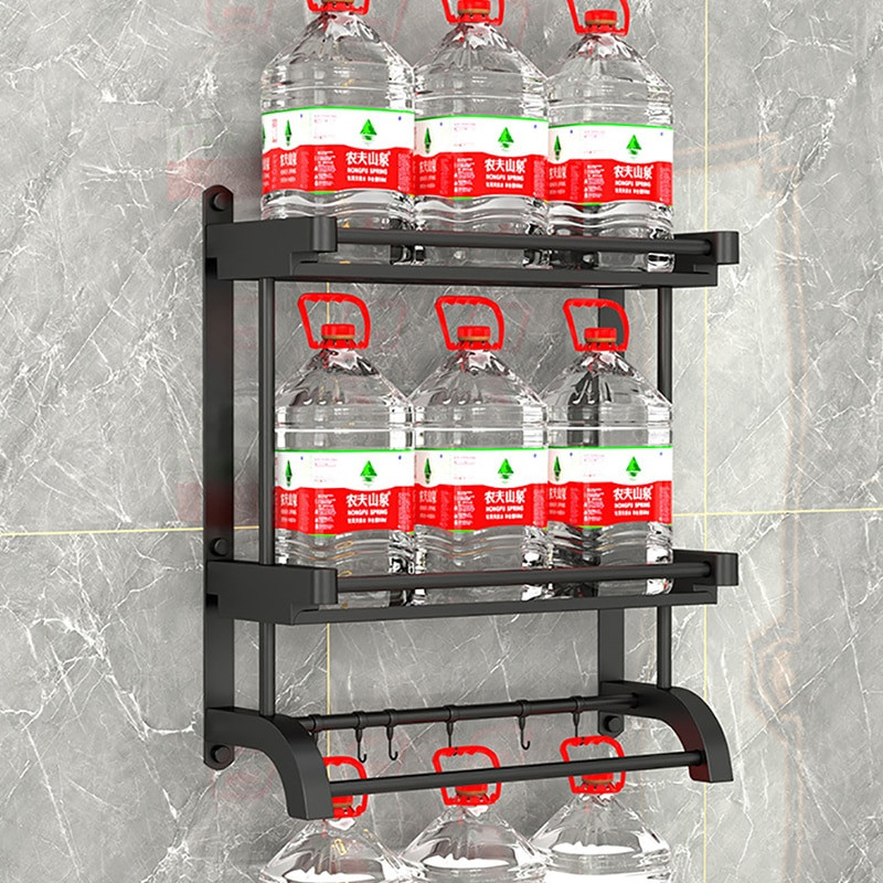 Nerūdijančio plieno vonios lentyna prie sienos tvirtinama laikymo lentyna virtuvės tvarkyklei Vonios rankšluosčių kabykla