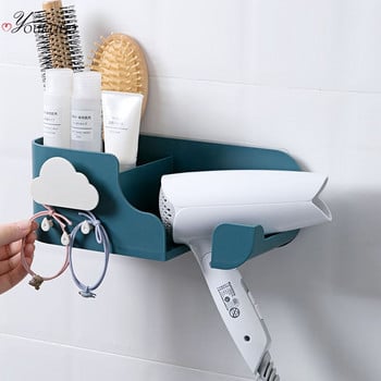 OYOURLIFE Creative επιτοίχια οργάνωση ντουζιέρας μπάνιου πολλαπλών λειτουργιών Πιστολάκι μαλλιών Sundries Ράφι αξεσουάρ μπάνιου