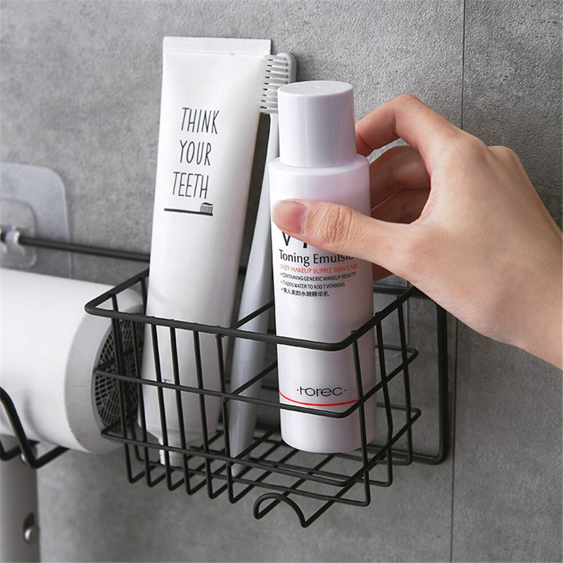 Ütésmentes fürdőszobai hajszárító fogas fogkefetartó Falra szerelhető borotvaállvány Otthoni WC kellékek fürdőszobai kiegészítők