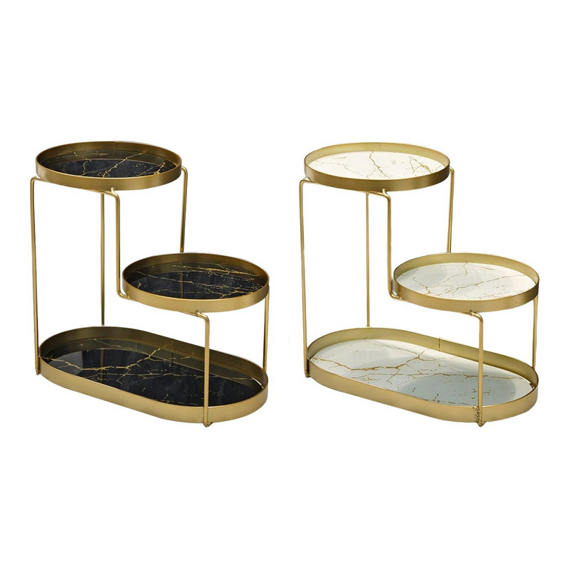 Tavă decorativă pentru cosmetice cu 3 niveluri, sârmă, organizator, raft, machiaj, parfum, organizator, pentru baie, dulap, blat, acasă