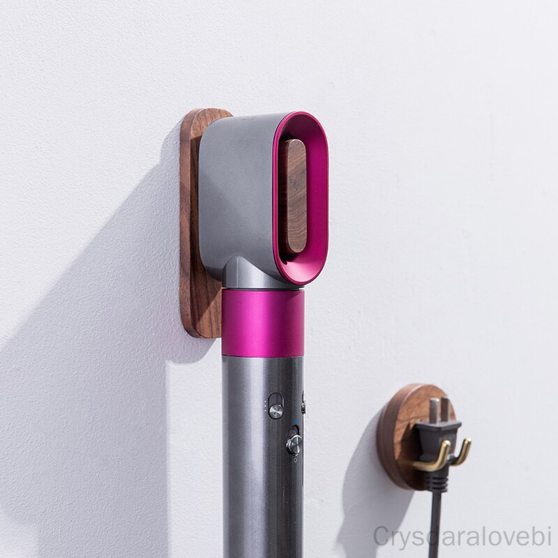 Hajszárító tartó falra szerelhető tároló tartóhoz Dyson Airwrap Styler diós tároló állványhoz hajsütővas pálca Fürdőszoba