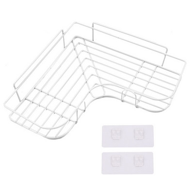 Fürdőszoba polc Zuhanypolcok Sampon tároló állvány Konyhai tároló tartó Lyukasztó nélküli falra szerelhető rendező Fürdőszoba kiegészítők