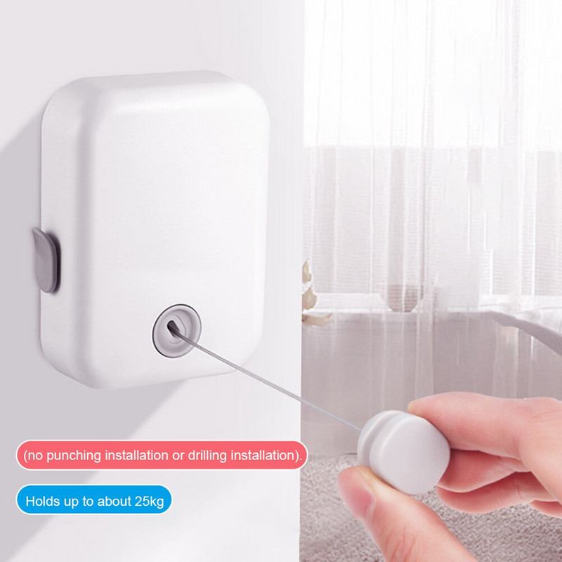 Linie de haine Accesorii pentru baie Suport de uscare Funie Depozitare acasă Suport de rufe retractabil din oțel inoxidabil Hange pentru rufe