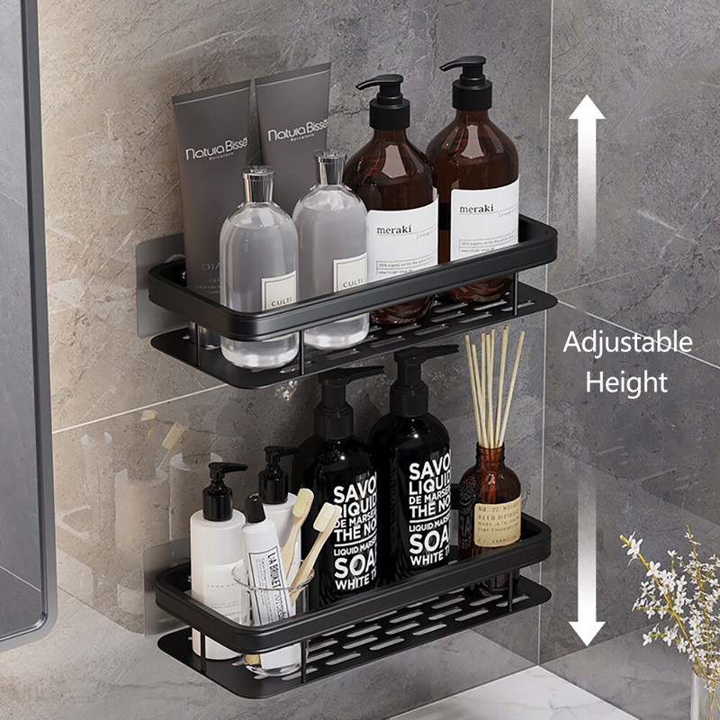 Rafturi pentru baie Suport pentru șampon Suport de depozitare pentru duș montat pe perete Suport organizator de colț din aluminiu Accesorii de bucătărie