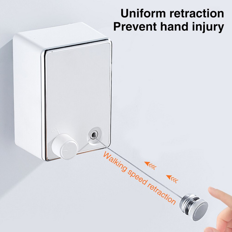 Behúzható ruhaszárító zsinór állítható rozsdamentes acél kötéllel falra szerelhető helytakarékos szárító zsinór 4,2 M