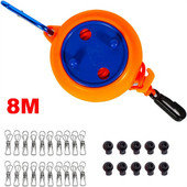 Prijenosni stalak za sušenje odjeće bez rupa na uvlačenje, kampiranje na otvorenom, otporan na vjetar, prijenosni konop za sušenje odjeće s kopčama