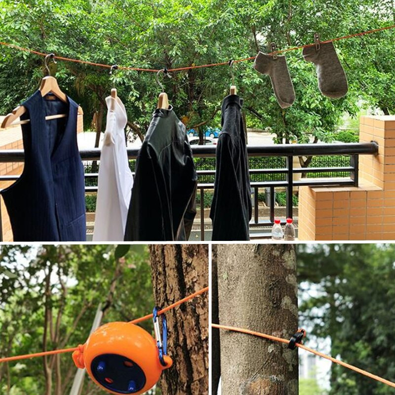 Prijenosni stalak za sušenje odjeće bez rupa na uvlačenje, kampiranje na otvorenom, otporan na vjetar, prijenosni konop za sušenje odjeće s kopčama