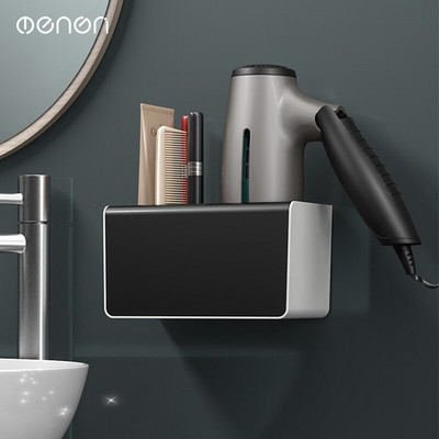 MENGNI kiváló minőségű hajszárító tartó Lyukasztásmentes fürdőszobai polc műanyag fésűs tároló rendszerező állvány fürdőszobai kiegészítő készletek