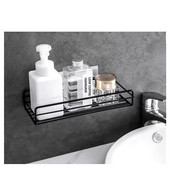 Falra szerelhető polcrendező sampon tároló tartó fúrás nélkül Zuhanypalack tartó Konyhai rendező Fürdőszoba kiegészítők