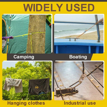Къмпинг на открито Преносимо въже за дрехи Автоматично заключване Лесно издърпване Въже Комплект въжета за сушене на пране Аксесоари за външна палатка