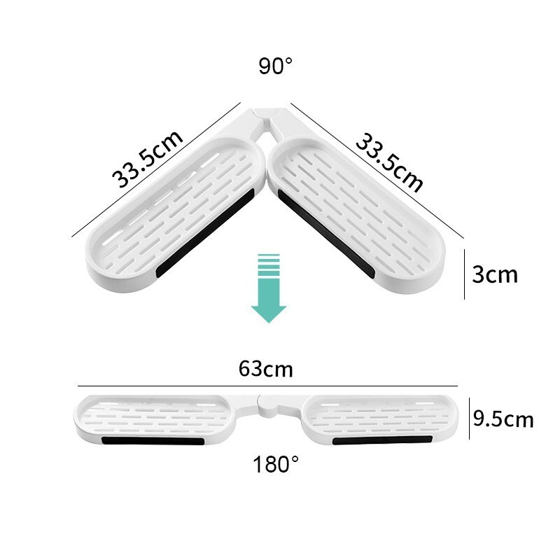 Kupaonska polica Zidni nosač bez šampona Stalak za pohranu Držač Kuhinjska rotirajuća slavina Posuda za sapun Kućni kupaonski dodaci