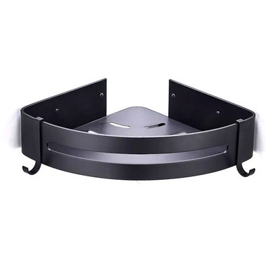 Raft de colț pentru baie, montare pe perete fără găurire, din aluminiu pentru duș, suport de depozitare, organizator pentru suport pentru șampon, accesorii pentru baie