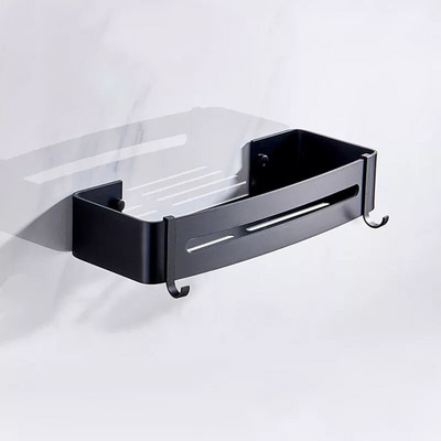 Raft de colț pentru baie, montare pe perete fără găurire, din aluminiu pentru duș, suport de depozitare, organizator pentru suport pentru șampon, accesorii pentru baie