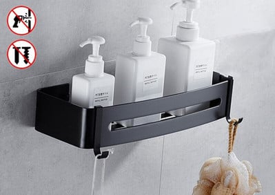 Raft de baie triunghiular Rafturi organizatoare de bucătărie Raft de colț Cadru Raft de depozitare pentru duș Suport pentru șampon Accesorii pentru baie