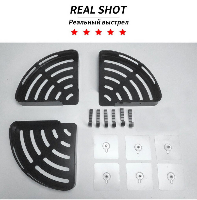 Raft de baie triunghiular Rafturi organizatoare de bucătărie Raft de colț Cadru Raft de depozitare pentru duș Suport pentru șampon Accesorii pentru baie