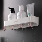 Fürdőszoba polc sampon tároló állványtartó rendszerező konyhai fűszerezés falra szerelhető lakberendezési kiegészítők fürdőszobai kiegészítők