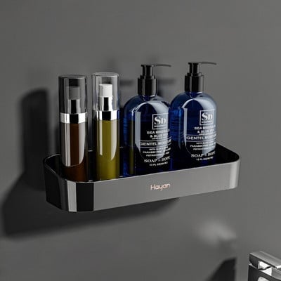 Fürdőszoba polc sampon tároló állványtartó rendszerező konyhai fűszerezés falra szerelhető lakberendezési kiegészítők fürdőszobai kiegészítők