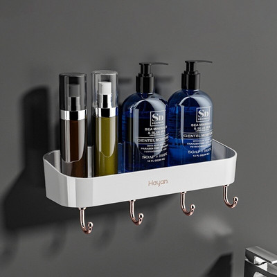 Fürdőszoba polc sampon tároló állványtartó rendszerező konyhai fűszerezés falra szerelhető lakberendezési kiegészítők fürdőszobai kiegészítők