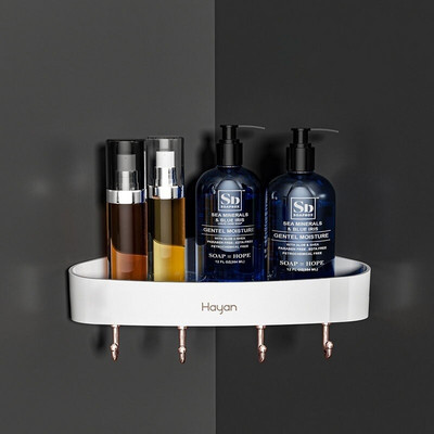 Fürdőszoba polc sampon tároló állványtartó rendszerező konyhai fűszerezés falra szerelhető lakberendezési kiegészítők fürdőszobai kiegészítők