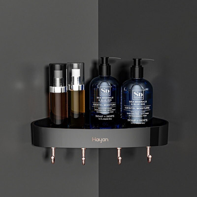 Fürdőszoba polc sampon tároló állványtartó rendszerező konyhai fűszerezés falra szerelhető lakberendezési kiegészítők fürdőszobai kiegészítők