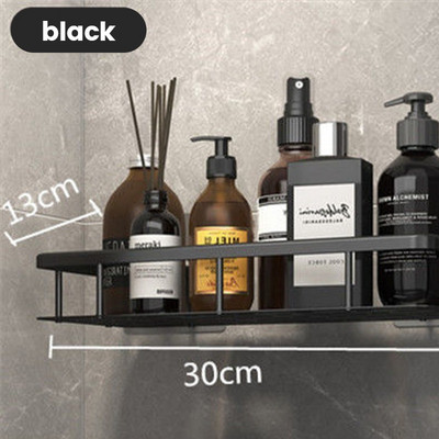 Rafturi de baie de lux fără găurire Raft de perete de duș din aluminiu rezistent la rugină Suport pentru șampon pentru prosoape Accesoriu pentru organizator de baie