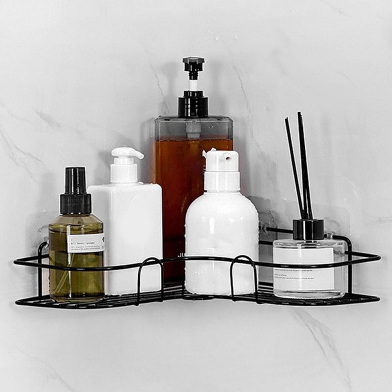 Vonios lentyna Virtuvės Tvarkyklės Lentynos Kampinis rėmas Geležinis dušo dėklas laikymo stovas Šampūno laikiklis vonios kambario priedams