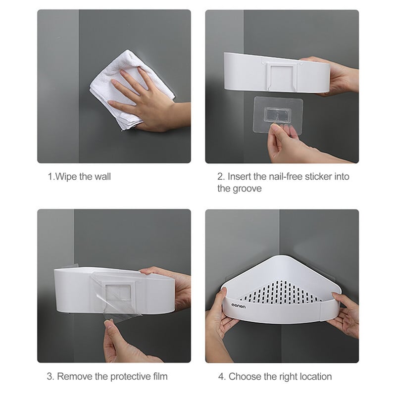 Vonios kambario reikmenys Vonios lentyna Sandėliavimo Stovas Vitrinos Stovas Lentynos Kosmetika Šampūnas Laikiklis Dušo tvarkyklė Daugiasluoksnė