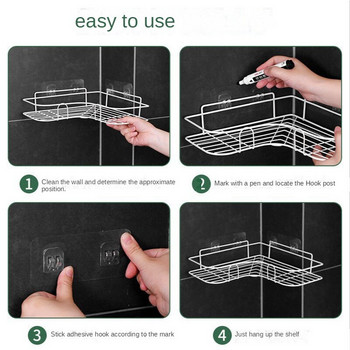 Рафтове за съхранение Кухненски органайзер Рафтове за душ без пробиване Органайзер за душ Аксесоари за баня Стенен багажник