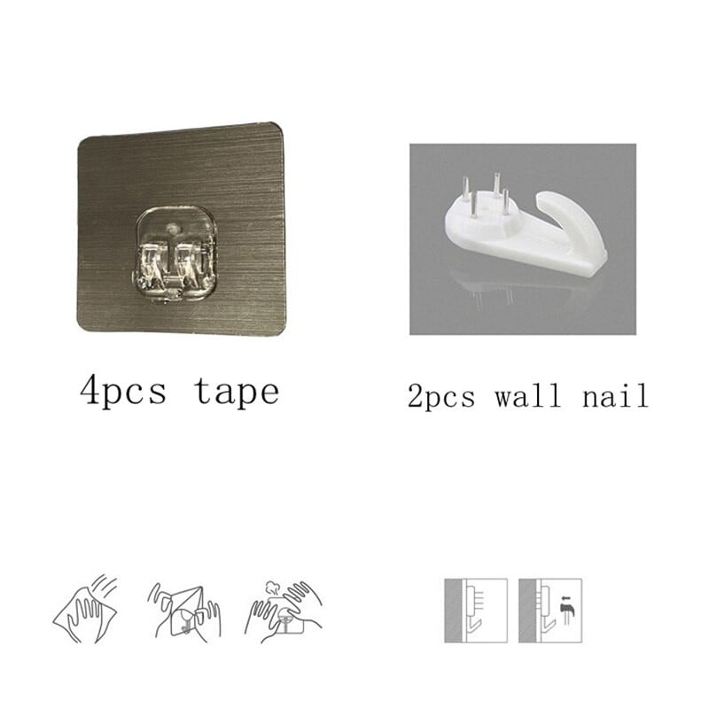 Luxus fürdőszobai polc fúrás nélkül Vas fali polc márvány stílusú üveglap sminktároló állvány Fürdőszoba kiegészítők