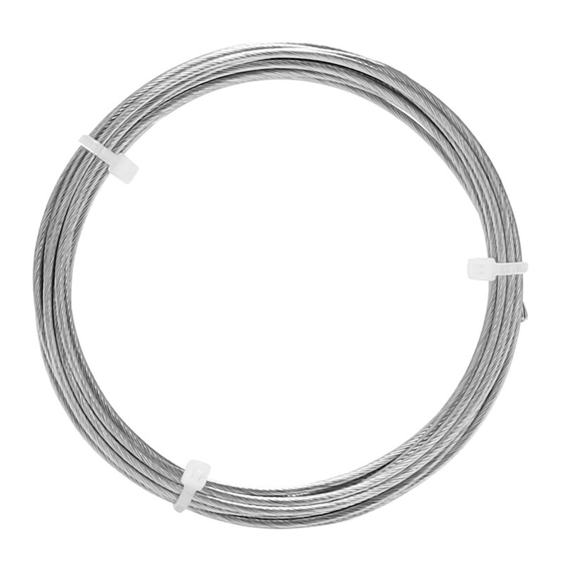 2X komplet žičane šipke za zavjese s 24 kopče, žica za vješanje slika od nehrđajućeg čelika, žica za rublje (3 metra)