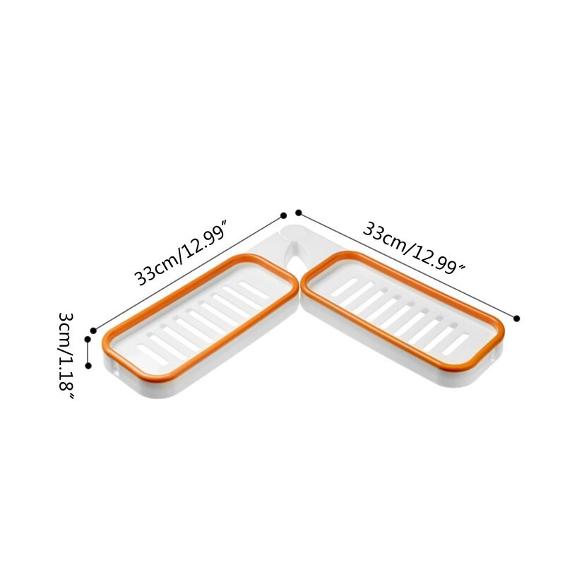 Vonios kambario sieninė pasukama kampinė lentyna be smūgio, sulankstoma dušo laikymo lentyna Vandens nutekėjimo krepšelio laikiklis šampūnas