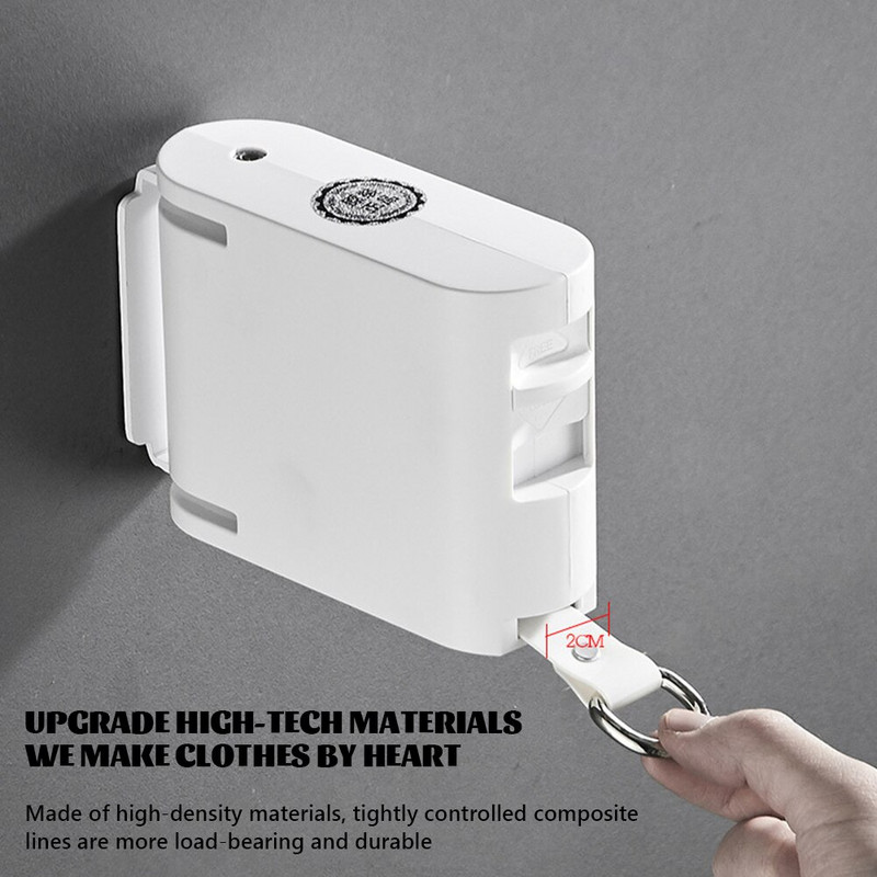 4,2 m visszahúzható fali ruhaszárító zsinór csúszásmentes láthatatlan ruhaszárító zsinór ütésmentes erkély szárító állvány háztartási kültéri ruhaakasztók