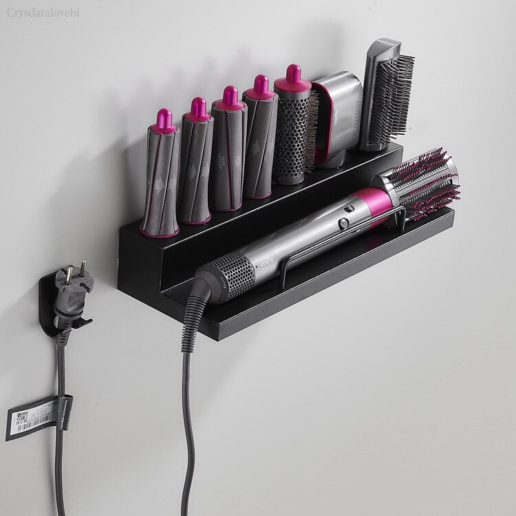 Dyson Airwrap garbanojimo geležies laikiklis su angomis ir apsauginiu turėkluDyson Airwrap stovas tinka vonios kambariui | miegamajam | kirpyklai