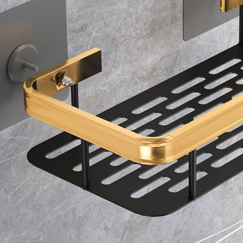 Ütésmentes fürdőszobai polcok Polcok Sampon Zuhanyzó Tároló állvány Konyhai Tartó WC Konyhai Rendező Fürdőszoba Kiegészítők Szett#w