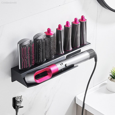 Držač za zidni nosač za Dyson Airwrap Styler Uvijač za kosu Štap Bačve i četke Stalak za pohranu Stalak s organizatorom kabela Hoo