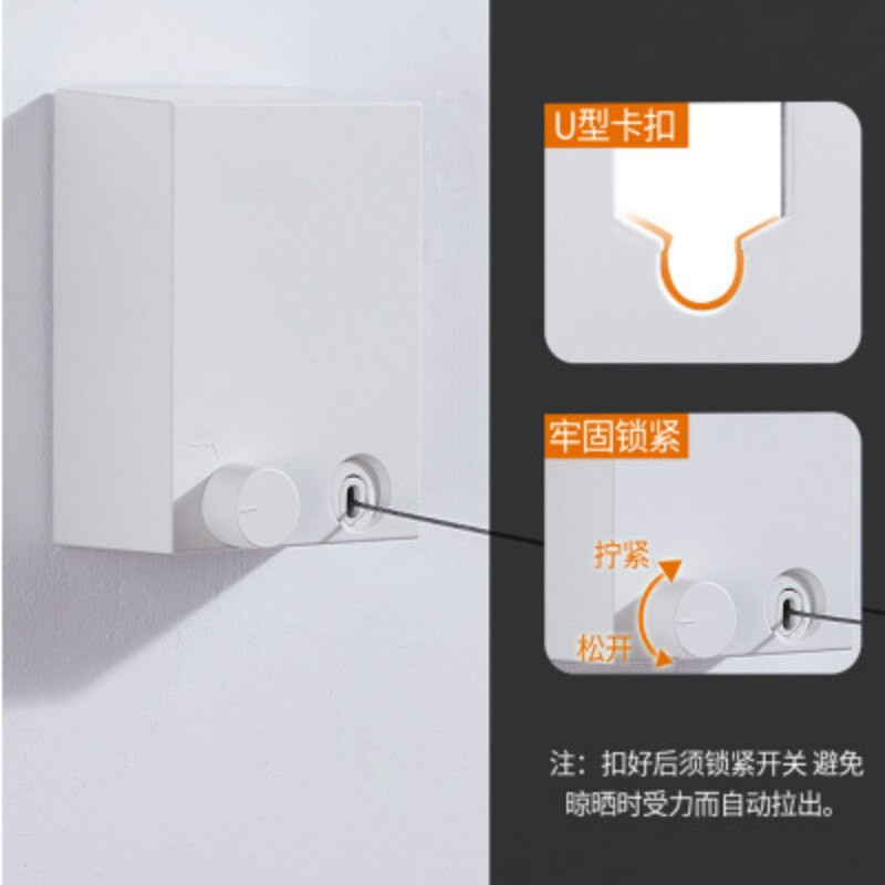 Bez caurumošanas veļas auklas iekštelpās sarūkoša veļas aukla piekarināma drēbju žāvēšana neredzams teleskopisks veļas aukla tērauda balkons